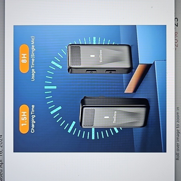 NEW/Boxed Wireless Lavalier Microphone 2 pack - Picture 3 of 8